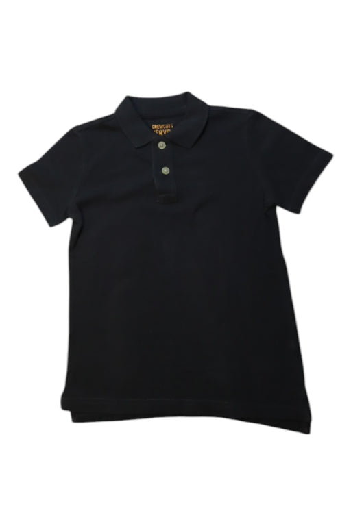 A Black Short Sleeve Polos from Crewcuts in size 5T for boy. (Front View)
