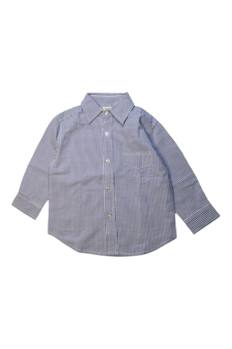 A Blue Long Sleeve Shirts from Seed in size 12-18M for boy. (Front View)
