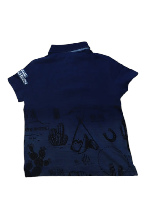A Navy Short Sleeve Polos from Desigual in size 3T for boy. (Back View)