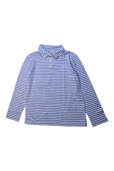 A Blue Long Sleeve Polos from Crewcuts in size 4T for boy. (Front View)