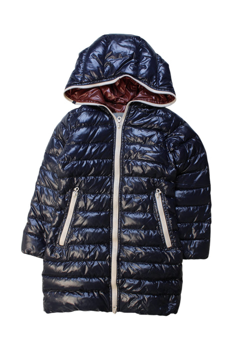 A Navy Puffer/Quilted Coats & Outerwear from Duvetica in size 6T for girl. (Front View)