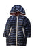 A Navy Puffer/Quilted Coats & Outerwear from Duvetica in size 6T for girl. (Front View)
