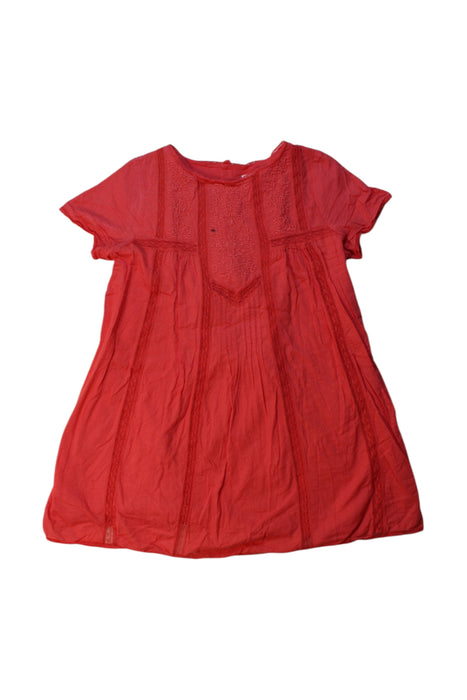 A Red Short Sleeve Dresses from Bonpoint in size 4T for girl. (Front View)