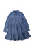A Blue Long Sleeve Dresses from Polo Ralph Lauren in size 5T for girl. (Front View)