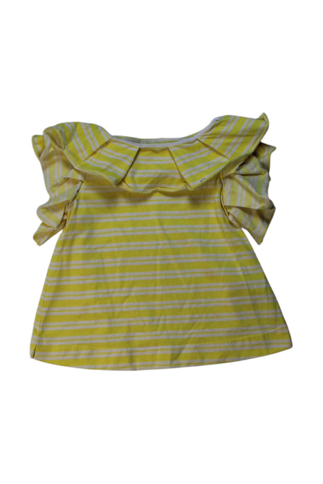 A Yellow Short Sleeve Tops from Nanos in size 5T for girl. (Front View)
