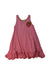 A Red Sleeveless Dresses from Petit Bateau in size 5T for girl. (Front View)