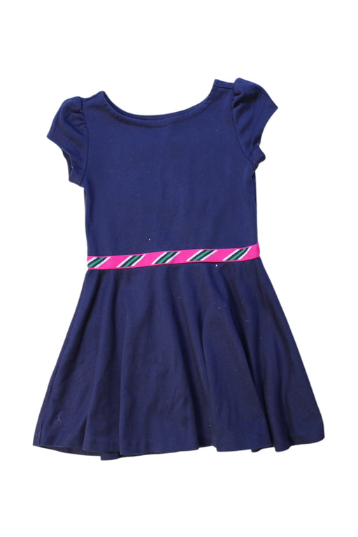 A Navy Short Sleeve Dresses from Polo Ralph Lauren in size 4T for girl. (Front View)