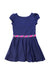 A Navy Short Sleeve Dresses from Polo Ralph Lauren in size 4T for girl. (Back View)