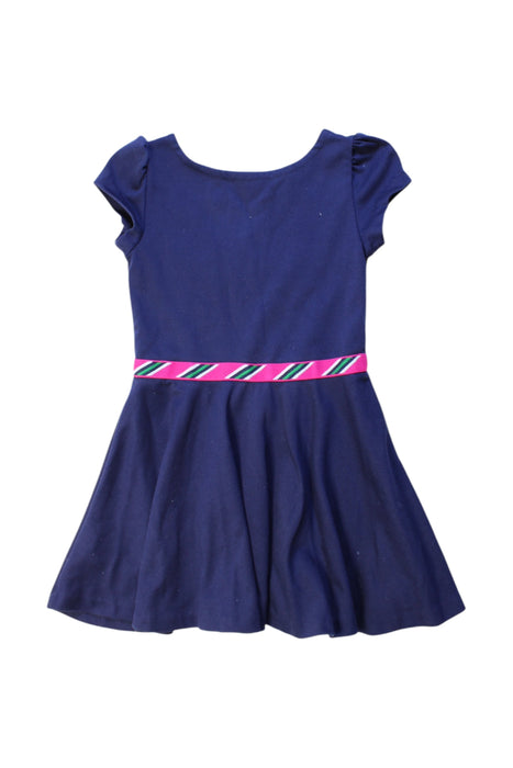 A Navy Short Sleeve Dresses from Polo Ralph Lauren in size 4T for girl. (Back View)