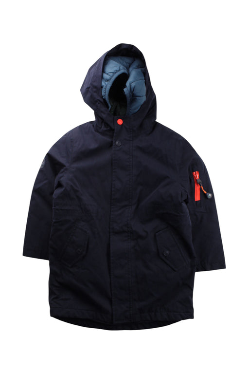 A Navy Coats from Joules in size 5T for boy. (Front View)