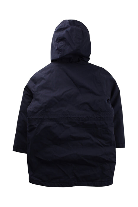 A Navy Coats from Joules in size 5T for boy. (Back View)
