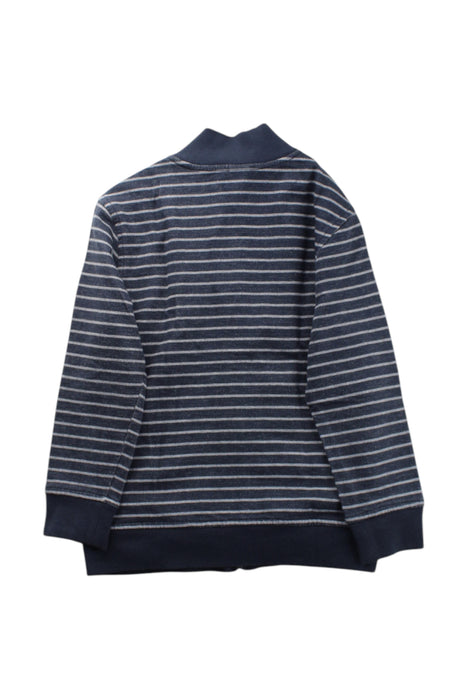 A Navy Zippered Sweatshirts from Tea in size 5T for boy. (Back View)