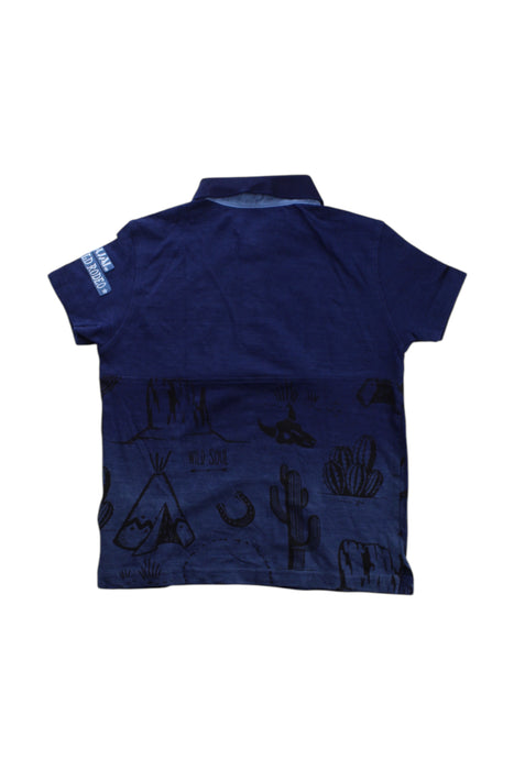 A Navy Short Sleeve Polos from Desigual in size 5T for boy. (Back View)