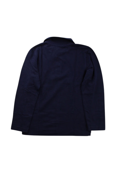 A Navy Long Sleeve Polos from Crewcuts in size 4T for neutral. (Back View)