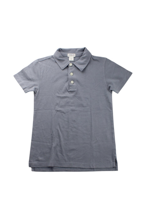 A Grey Short Sleeve Polos from Crewcuts in size 4T for neutral. (Front View)