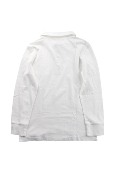 A White Long Sleeve Polos from Crewcuts in size 4T for neutral. (Back View)