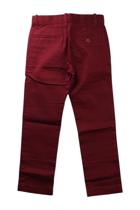 A Burgundy Dress Pants from Crewcuts in size 5T for boy. (Back View)