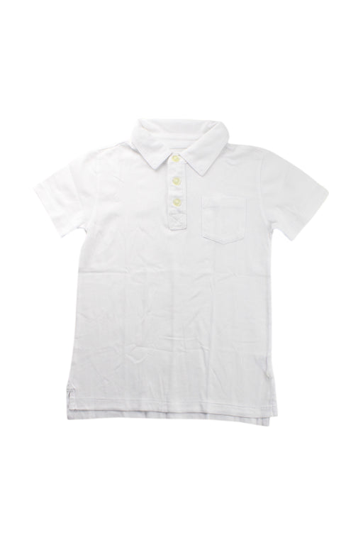 A White Short Sleeve Polos from Crewcuts in size 4T for neutral. (Front View)