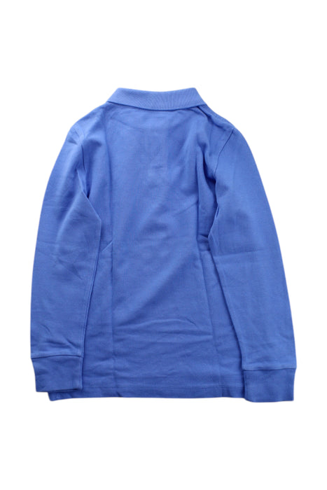 A Blue Long Sleeve Polos from Crewcuts in size 4T for neutral. (Back View)