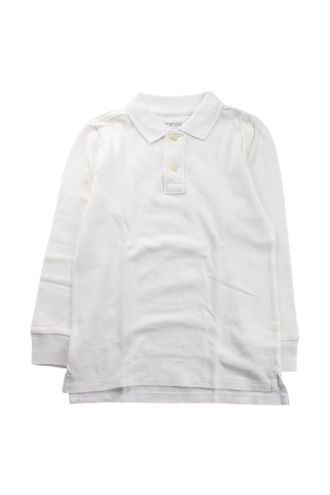 A White Long Sleeve Polos from Crewcuts in size 4T for neutral. (Front View)