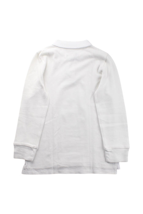 A White Long Sleeve Polos from Crewcuts in size 4T for neutral. (Back View)