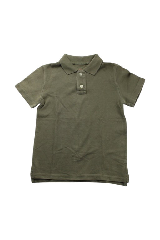 A Green Short Sleeve Polos from Crewcuts in size 4T for boy. (Front View)