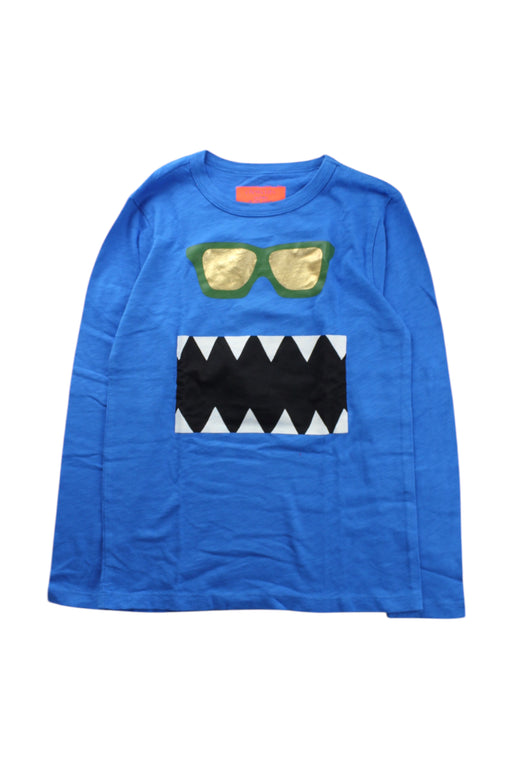 A Blue Long Sleeve T Shirts from Crewcuts in size 8Y for boy. (Front View)