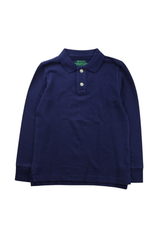 A Navy Long Sleeve Polos from Crewcuts in size 4T for neutral. (Front View)