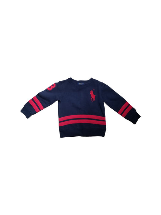 A Navy Knit Sweaters from Polo Ralph Lauren in size 3T for boy. (Front View)