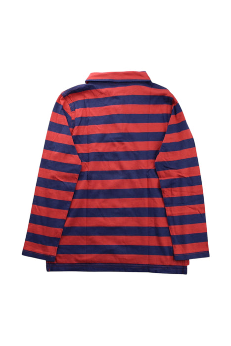 A Red Long Sleeve Polos from Crewcuts in size 4T for boy. (Back View)