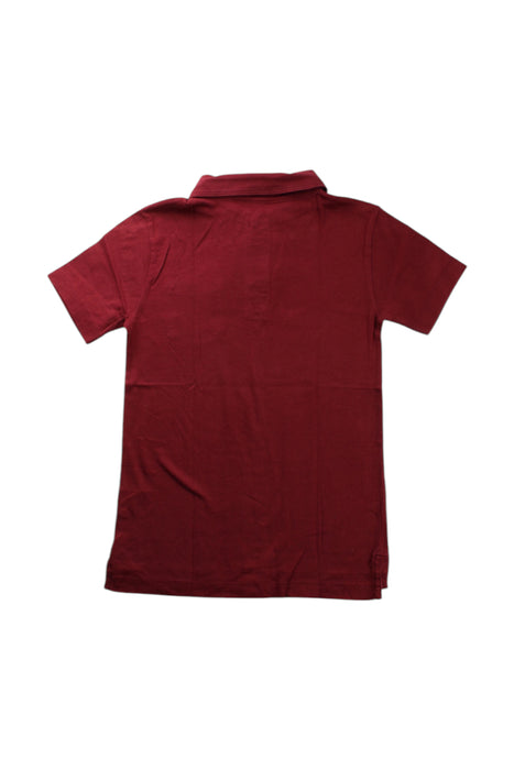 A Burgundy Short Sleeve Polos from Crewcuts in size 4T for boy. (Back View)
