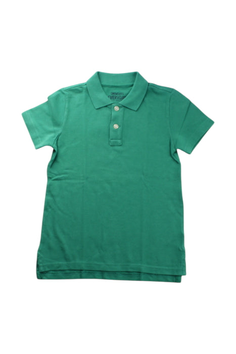 A Green Short Sleeve Polos from Crewcuts in size 4T for neutral. (Front View)