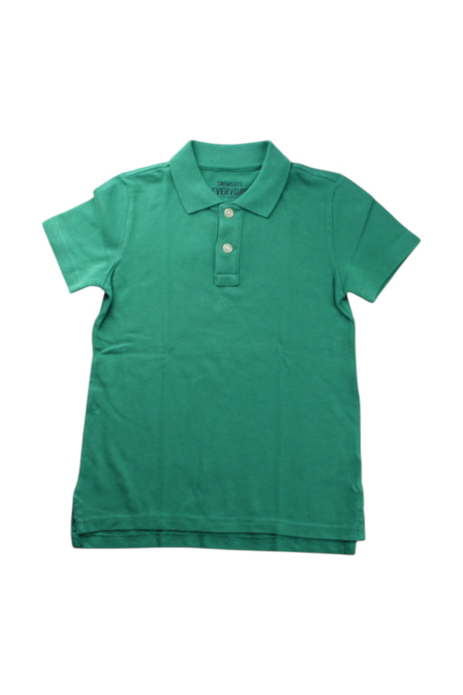 A Green Short Sleeve Polos from Crewcuts in size 4T for neutral. (Front View)