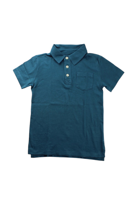 A Blue Short Sleeve Polos from Crewcuts in size 4T for boy. (Front View)