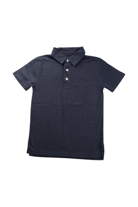 A Navy Short Sleeve Polos from Crewcuts in size 4T for boy. (Front View)