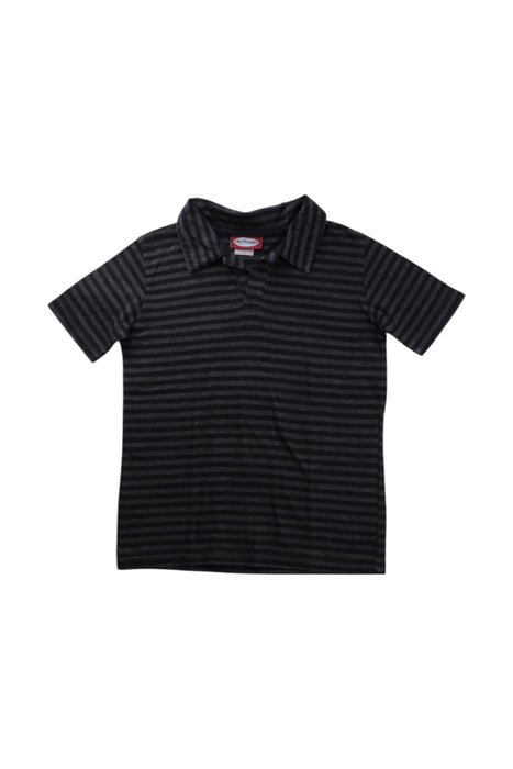A Black Short Sleeve Polos from City Threads in size 5T for boy. (Front View)