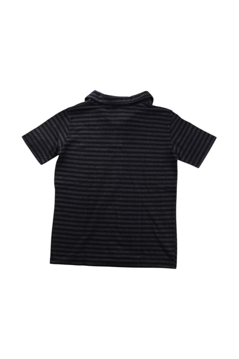 A Black Short Sleeve Polos from City Threads in size 5T for boy. (Back View)