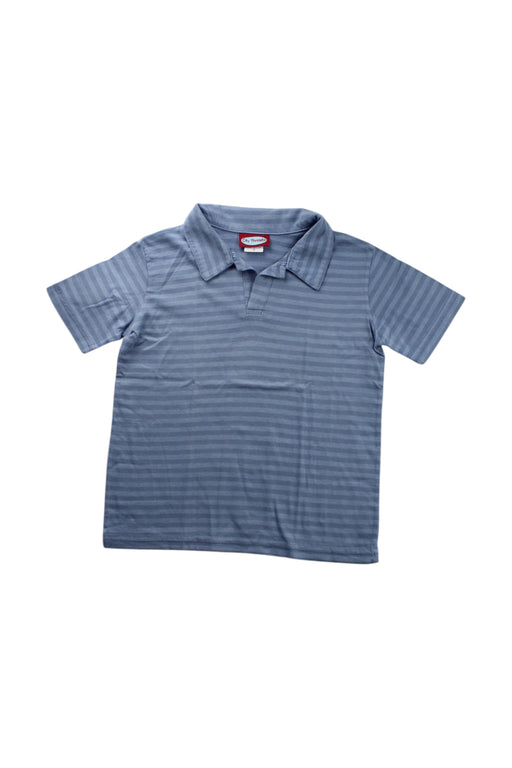 A Blue Short Sleeve Polos from City Threads in size 5T for boy. (Front View)