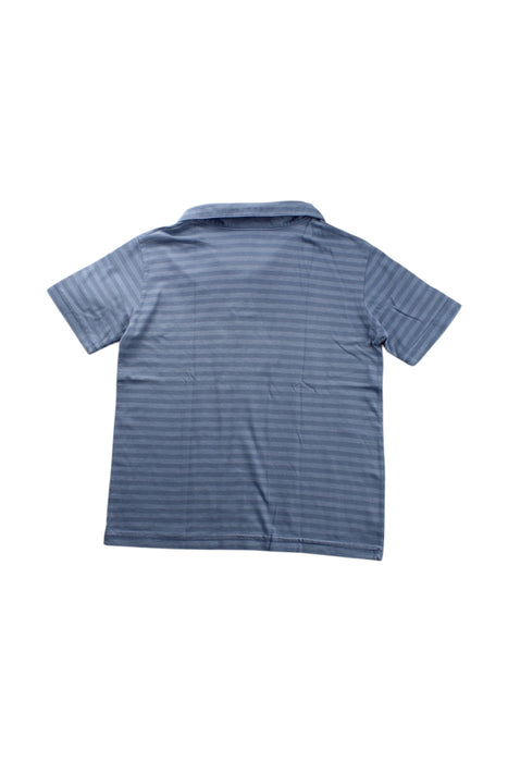 A Blue Short Sleeve Polos from City Threads in size 5T for boy. (Back View)