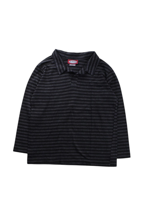 A Black Long Sleeve Polos from City Threads in size 5T for neutral. (Front View)