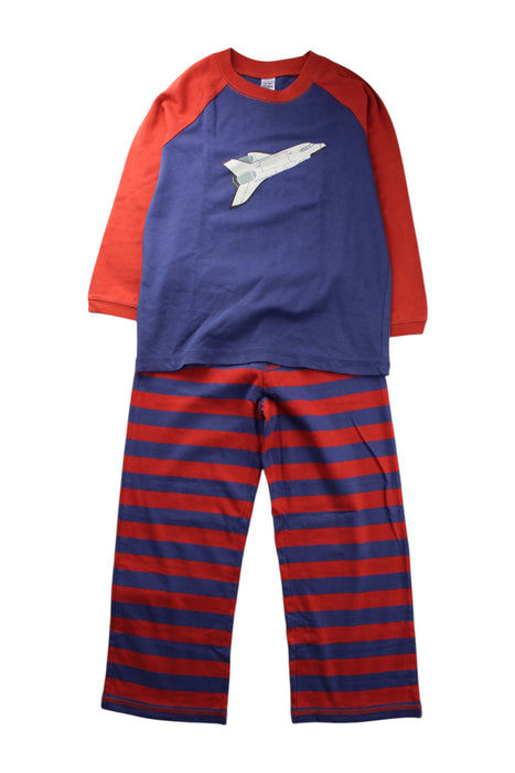 A Navy Pyjama Sets from Boden in size 5T for neutral. (Front View)
