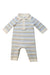 A Beige Long Sleeve Rompers from Janie & Jack in size 0-3M for boy. (Front View)