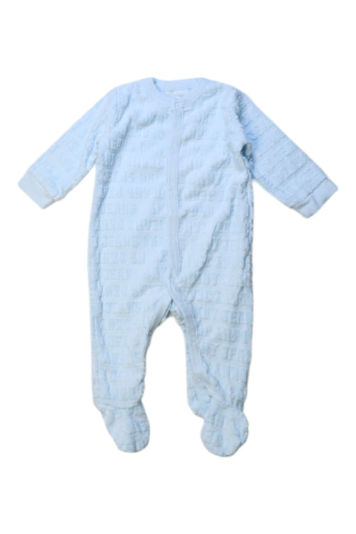 A Blue Onesies from DKNY in size 0-3M for boy. (Front View)