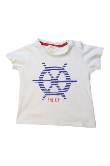 A White Short Sleeve T Shirts from Dadati in size 6-12M for boy. (Front View)