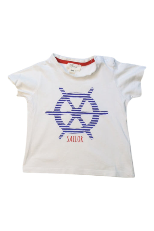 A White Short Sleeve T Shirts from Dadati in size 6-12M for boy. (Front View)