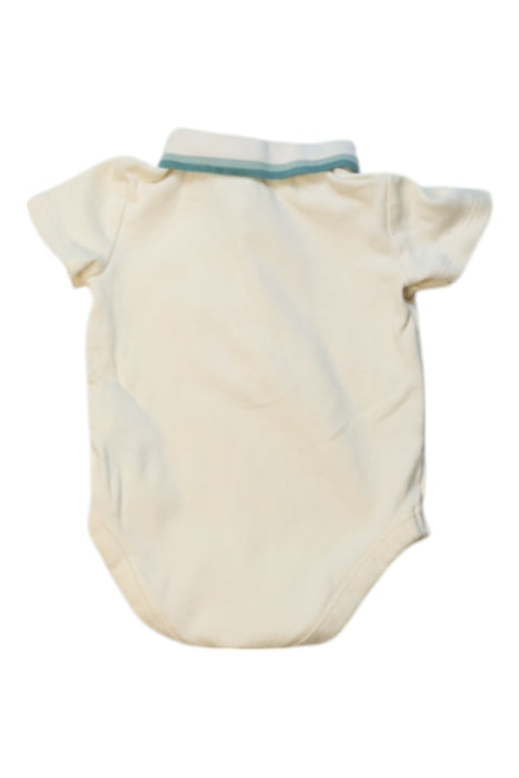 A Ivory Short Sleeve Bodysuits from Janie & Jack in size 0-3M for boy. (Back View)