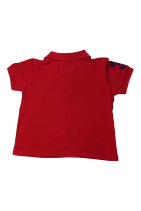 A Red Short Sleeve Polos from Ralph Lauren in size 6-12M for boy. (Back View)