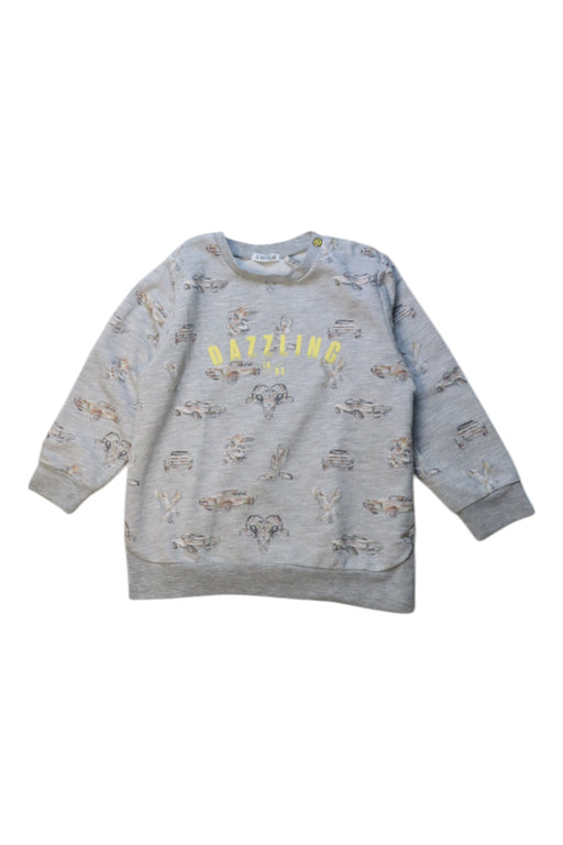 A Grey Sweatshirts from IKKS in size 3T for boy. (Front View)