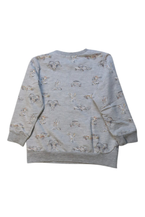 A Grey Sweatshirts from IKKS in size 3T for boy. (Back View)
