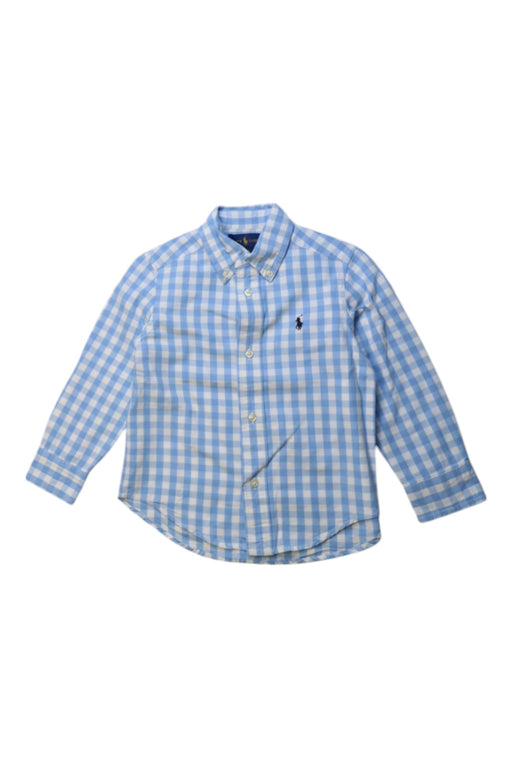 A Blue Long Sleeve Shirts from Ralph Lauren in size 3T for boy. (Front View)